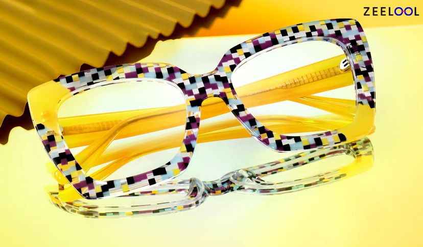 Take the Artistic Journey with ZEELOOL CHECKERED Glasses