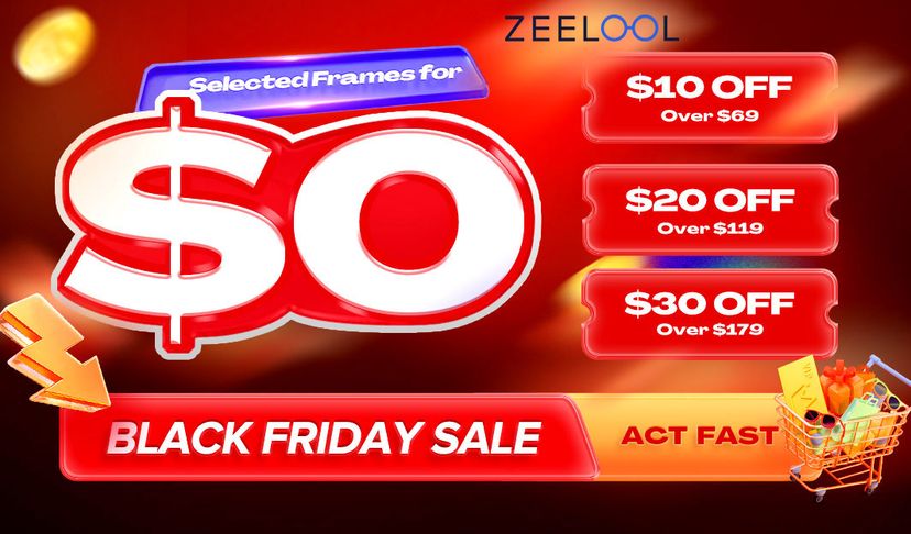 Zeelool Launches 2023 Black Friday & Cyber Monday Frames Down to $0 Deals