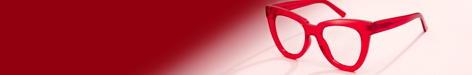 red frame glasses