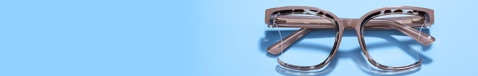 semi-rimless frame glasses