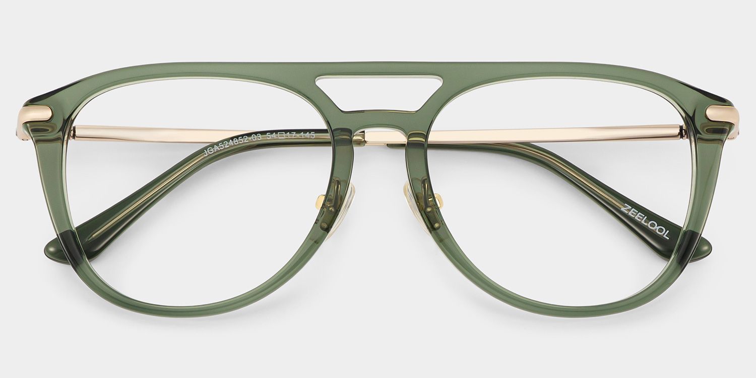 Isabelle Green Aviator Glasses | Nostalgic Campus Tone1