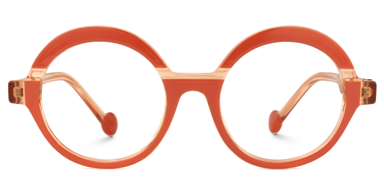 Shermier Round Orange Glasses0