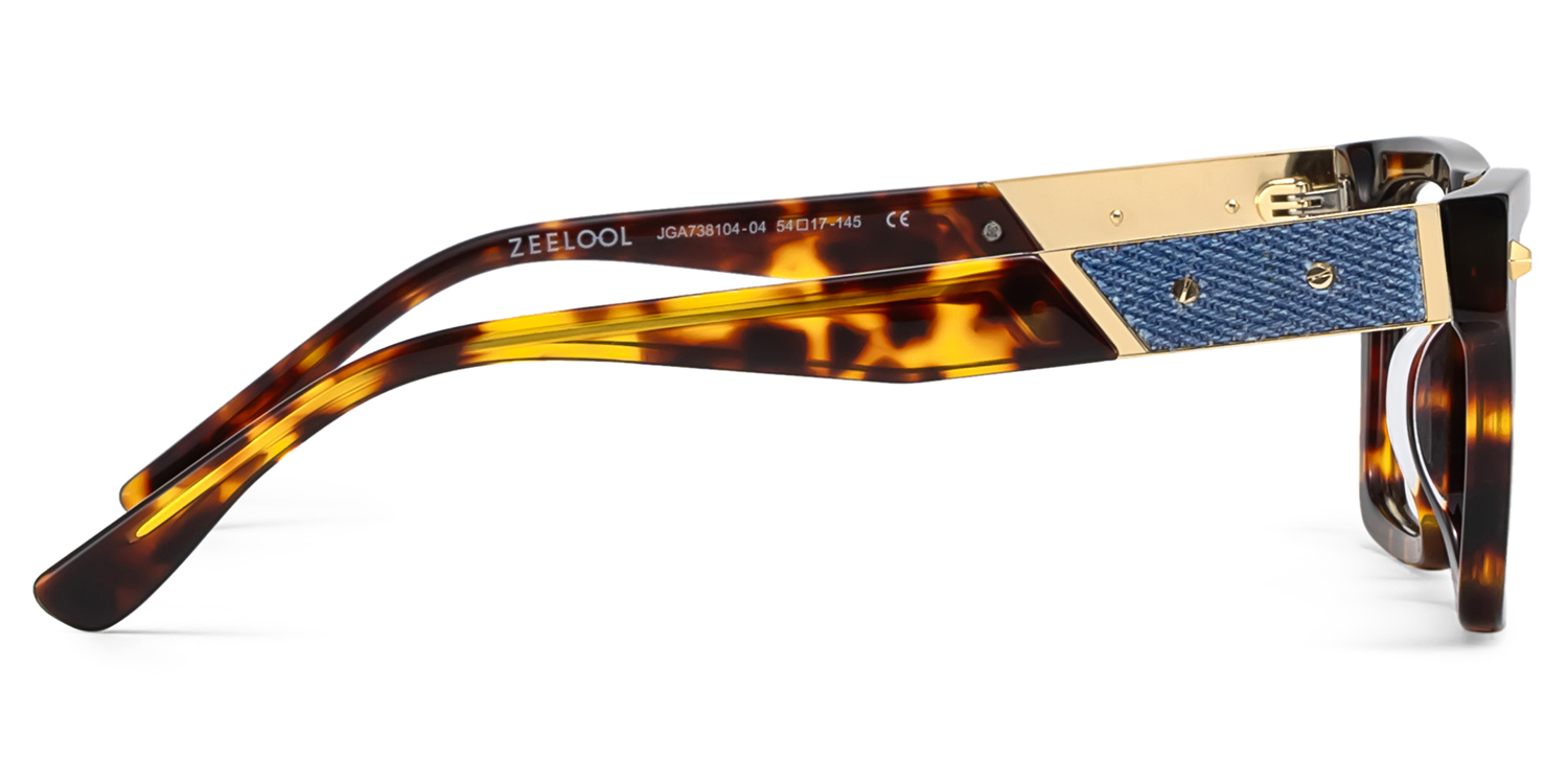 Trent Eyeglasses in Rectangle Tortoise Frame | ZEELOOL UK4