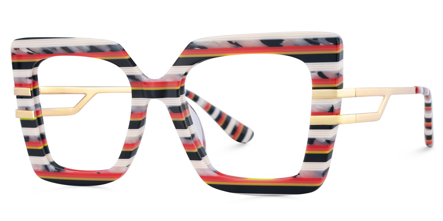 Best Women's Frames For Thick Lenses With Rainbow Stripes2