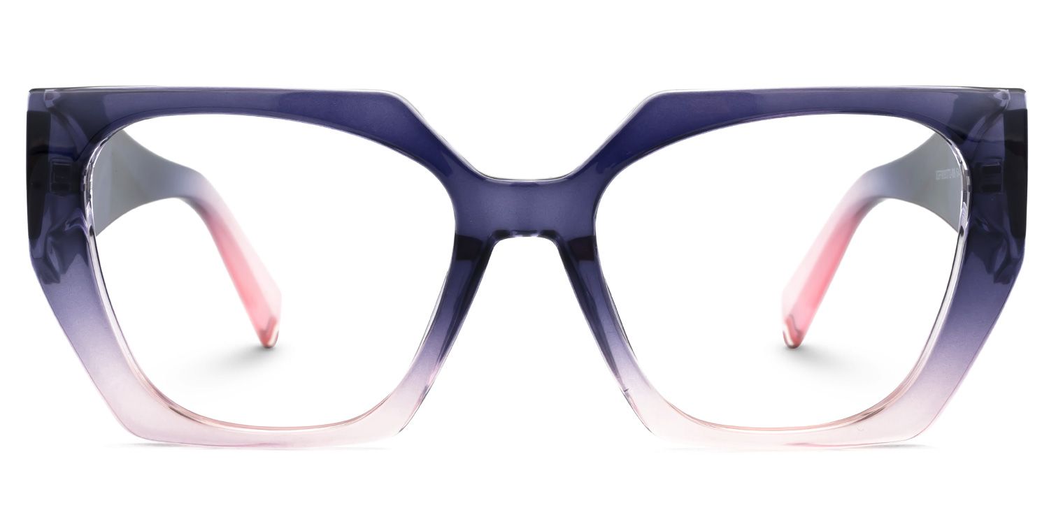 Geometric Sileidy Purple-Pink Glasses deals -Zeelool Glasses0