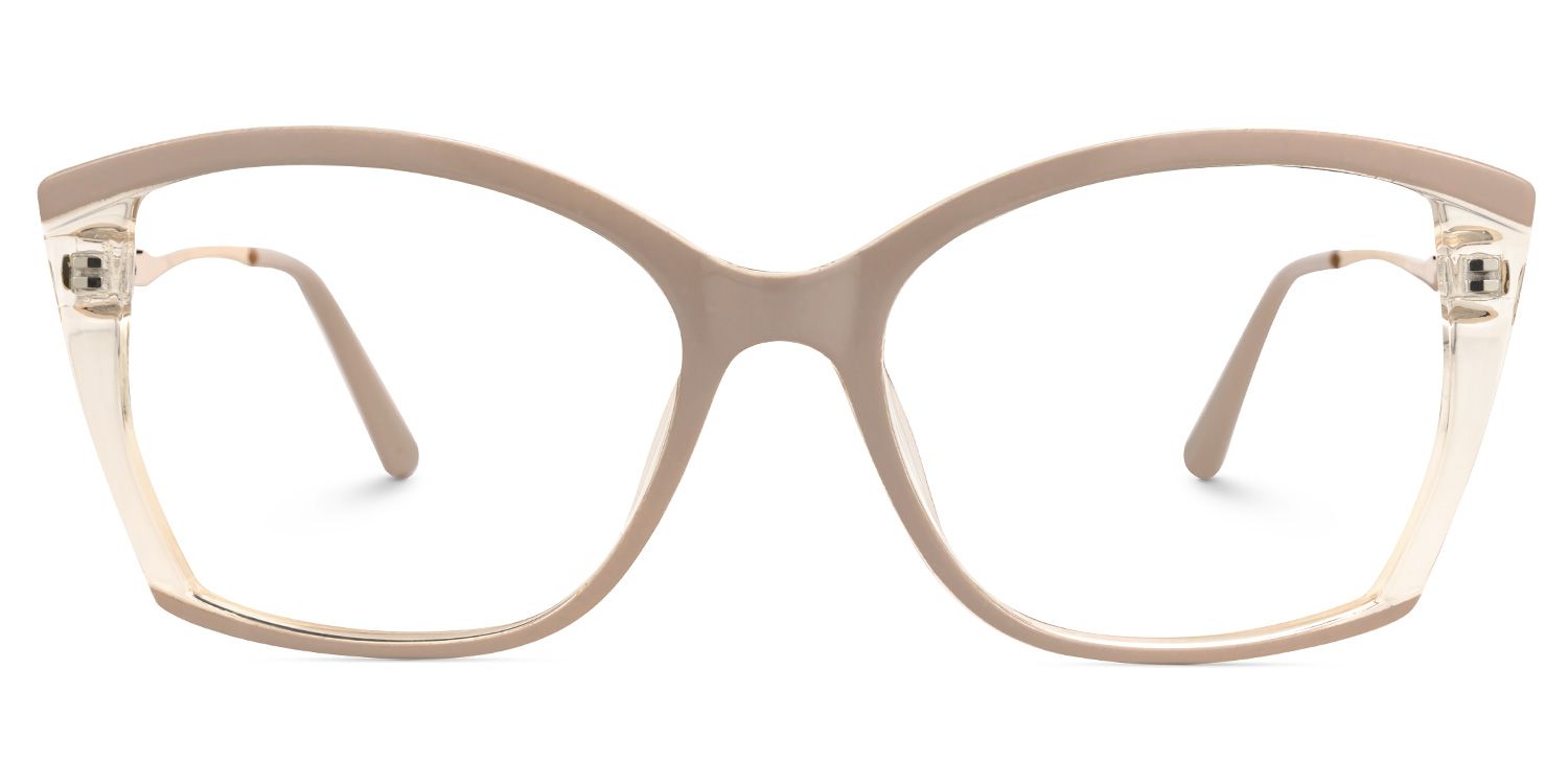 Geometric Bessie Beige Glasses deals -Zeelool Glasses0
