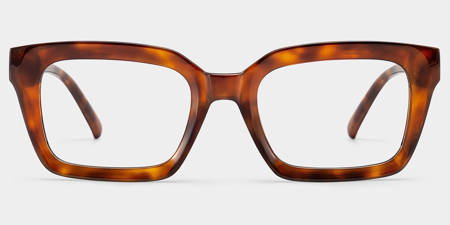 Marley Sepia Glasses / Dark Brown Rectangle Glasses | ZEELOOL