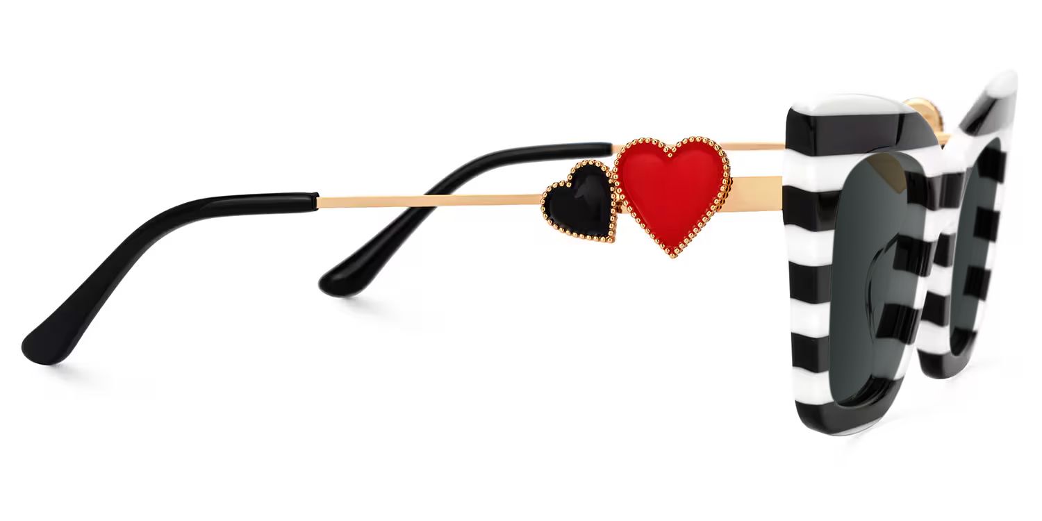 Cagle Designer Sunglasses in Cateye Clear Frame2