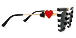 Cagle Cateye Black-White Glasses2