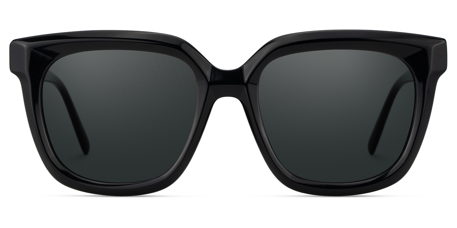 Lark Square Black Polarized Sunglasses0