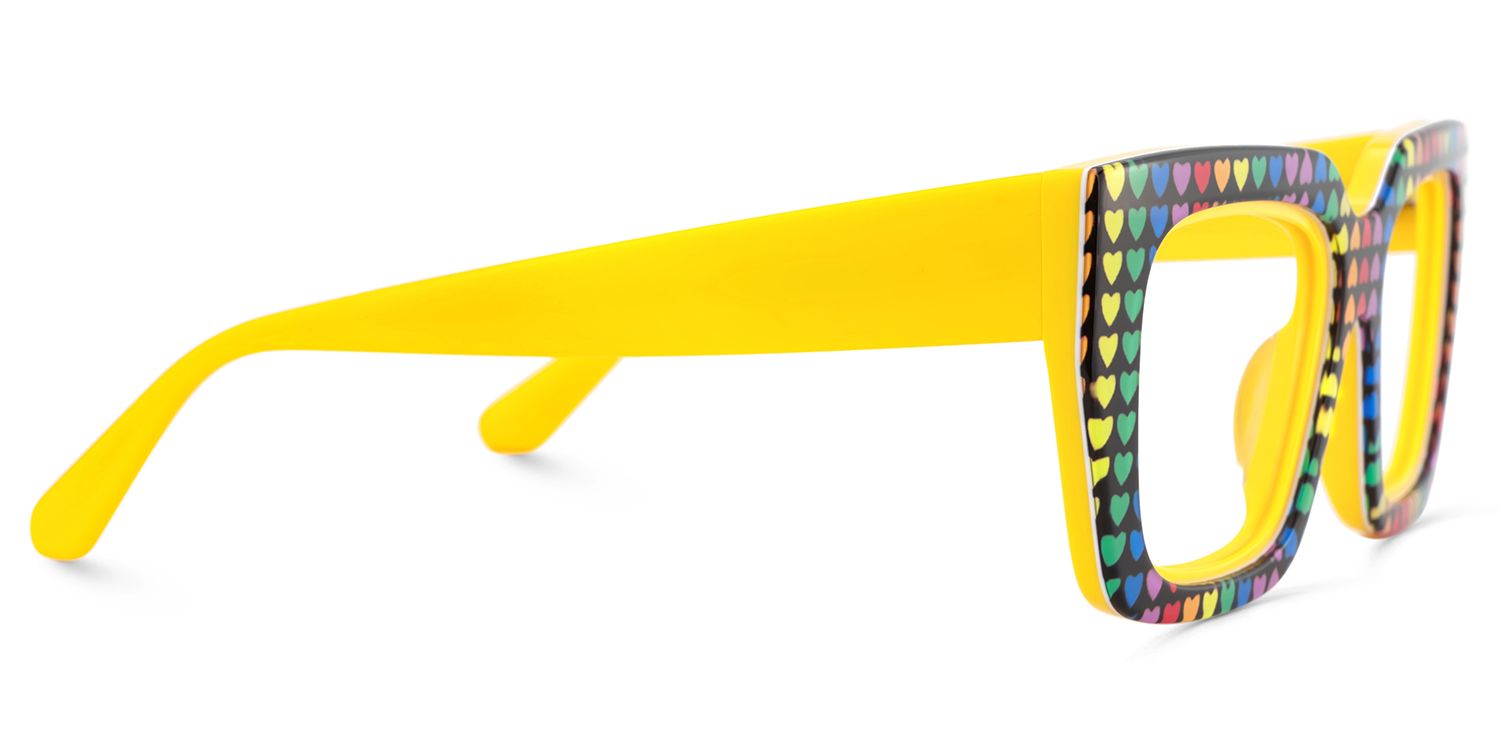 Kent Acetate Rainbow Frame Glasses with Square Shape | ZEELOOL UK4