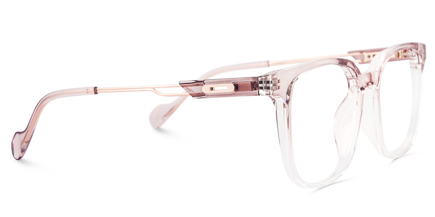 Chloe Pink Square Prescription Glasses | ZEELOOL UK4