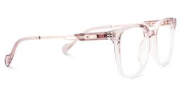 Chloe Pink Clear Square Glasses4