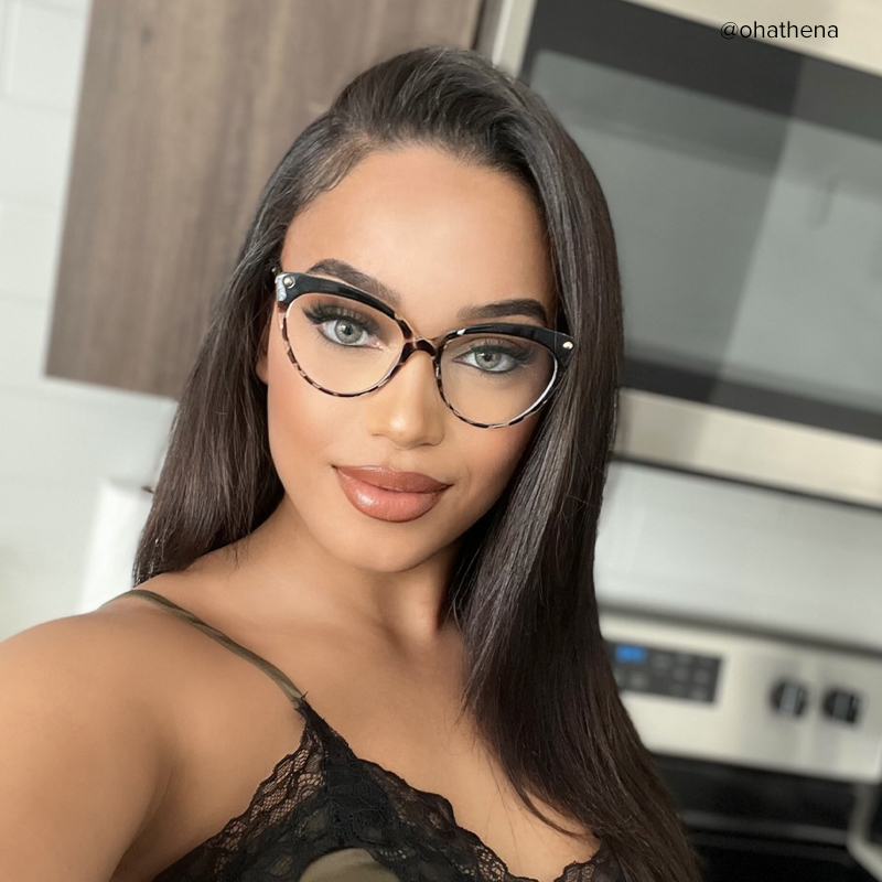 Alivia Cat Eye Tortoise & Crystal Glasses | ZEELOOL UK7