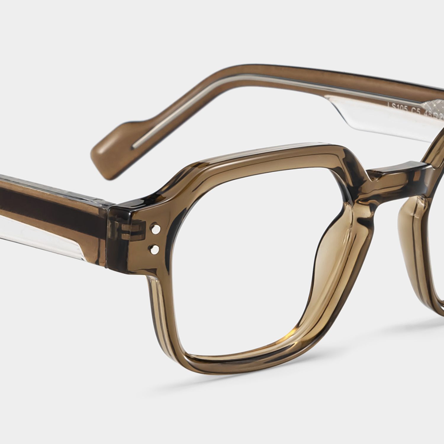 Joy Brown Frame Glasses with Geometric Frame Online | ZEELOOL5