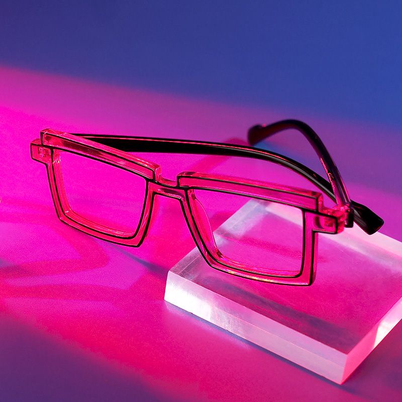 CyberPunk Zephyr Glasses in Purple Rectangle Design5