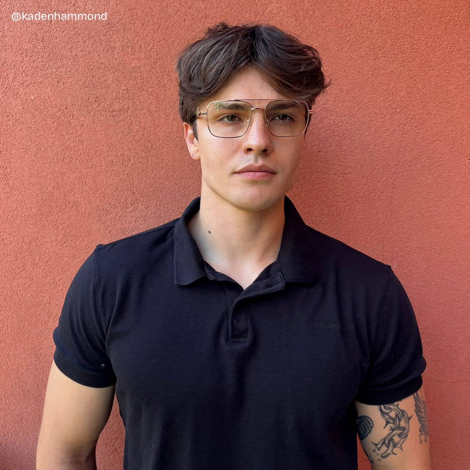 Iris Light Gold Frame Glasses with Aviator Frame Online | ZEELOOL UK7