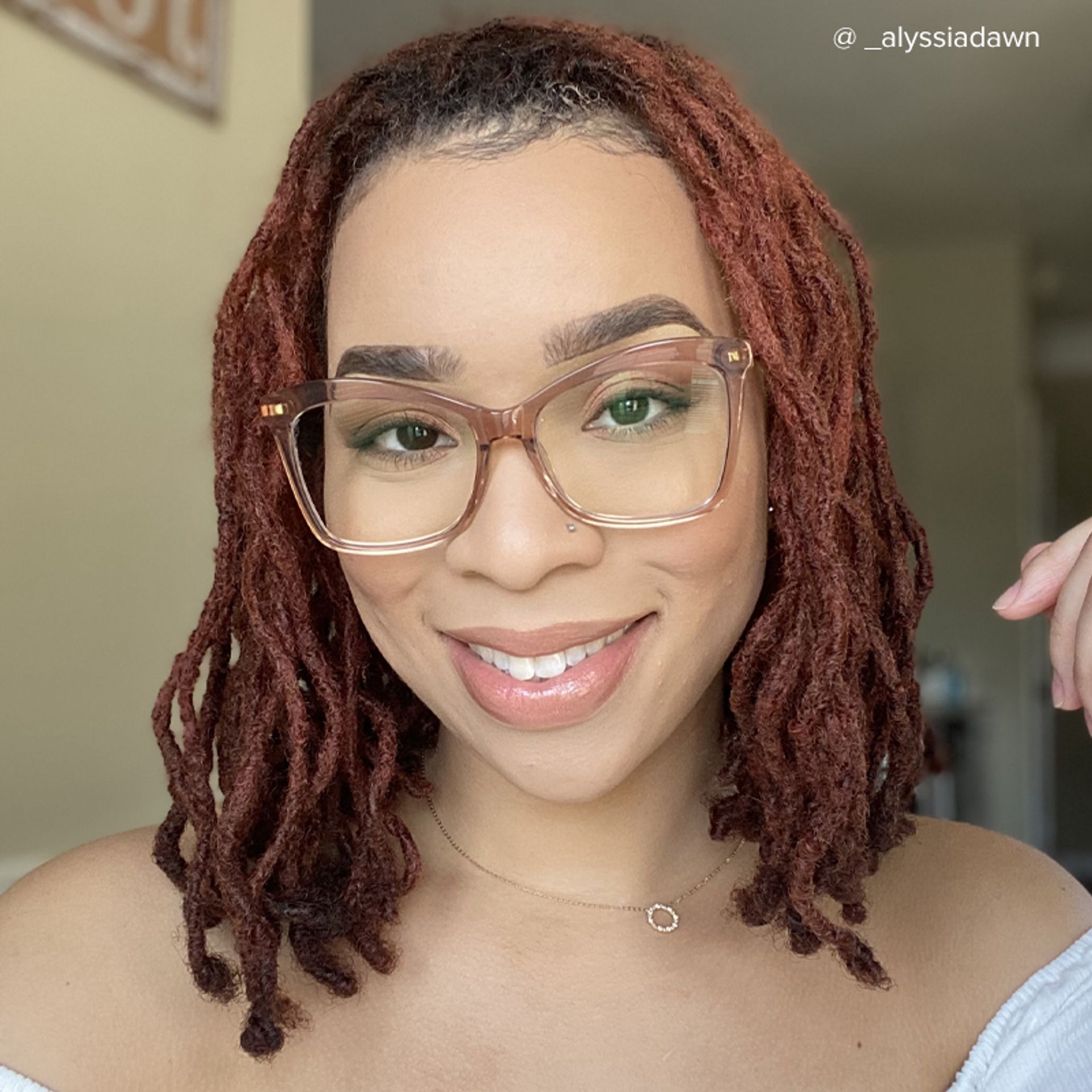 Isaebella Butterfly Beige Frame Glasses | Zeelool7