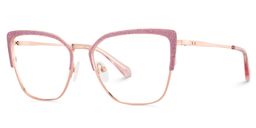 Javier Rectangle Pink Glasses3