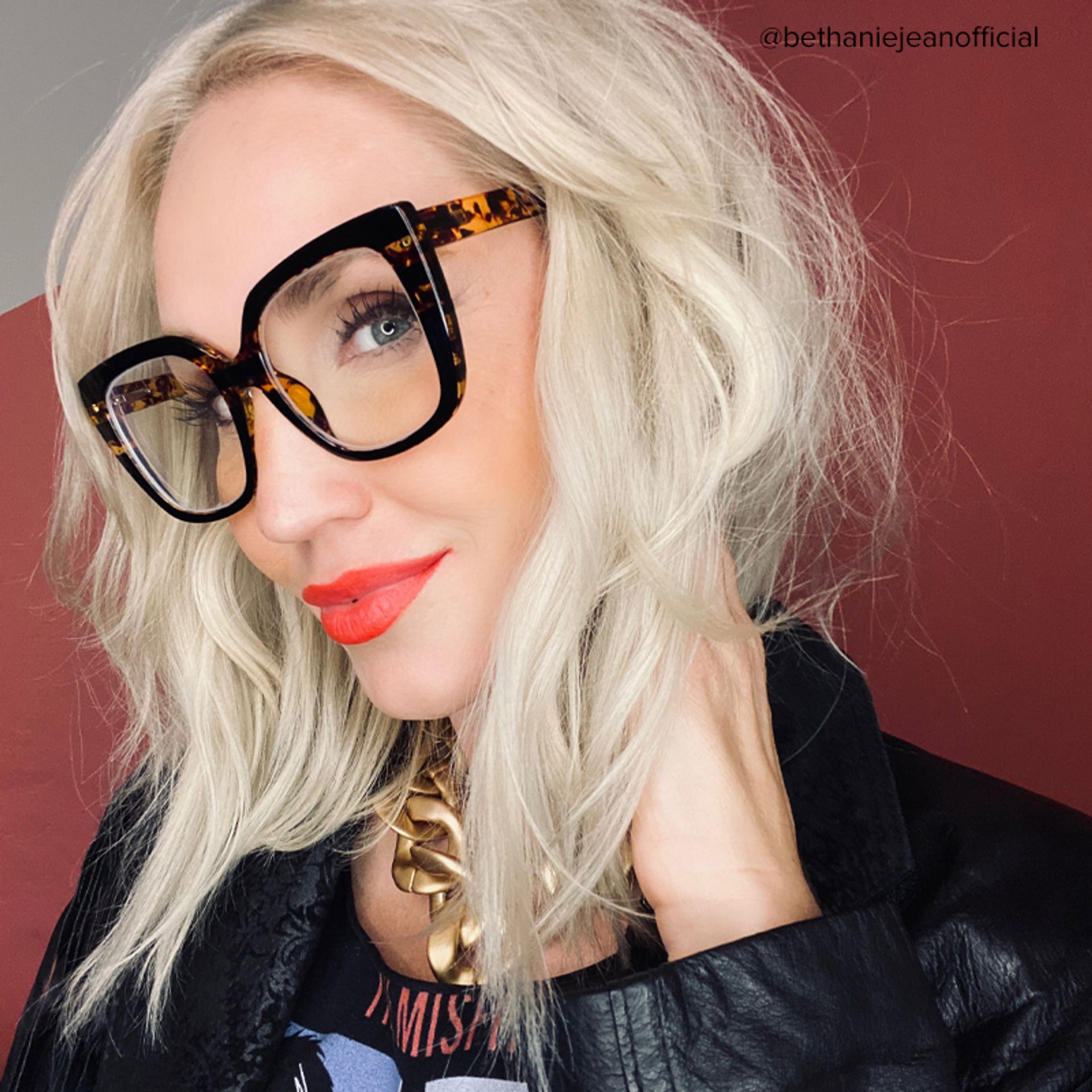 Brenda Square Tortoise Frame Glasses | ZEELOOL UK6