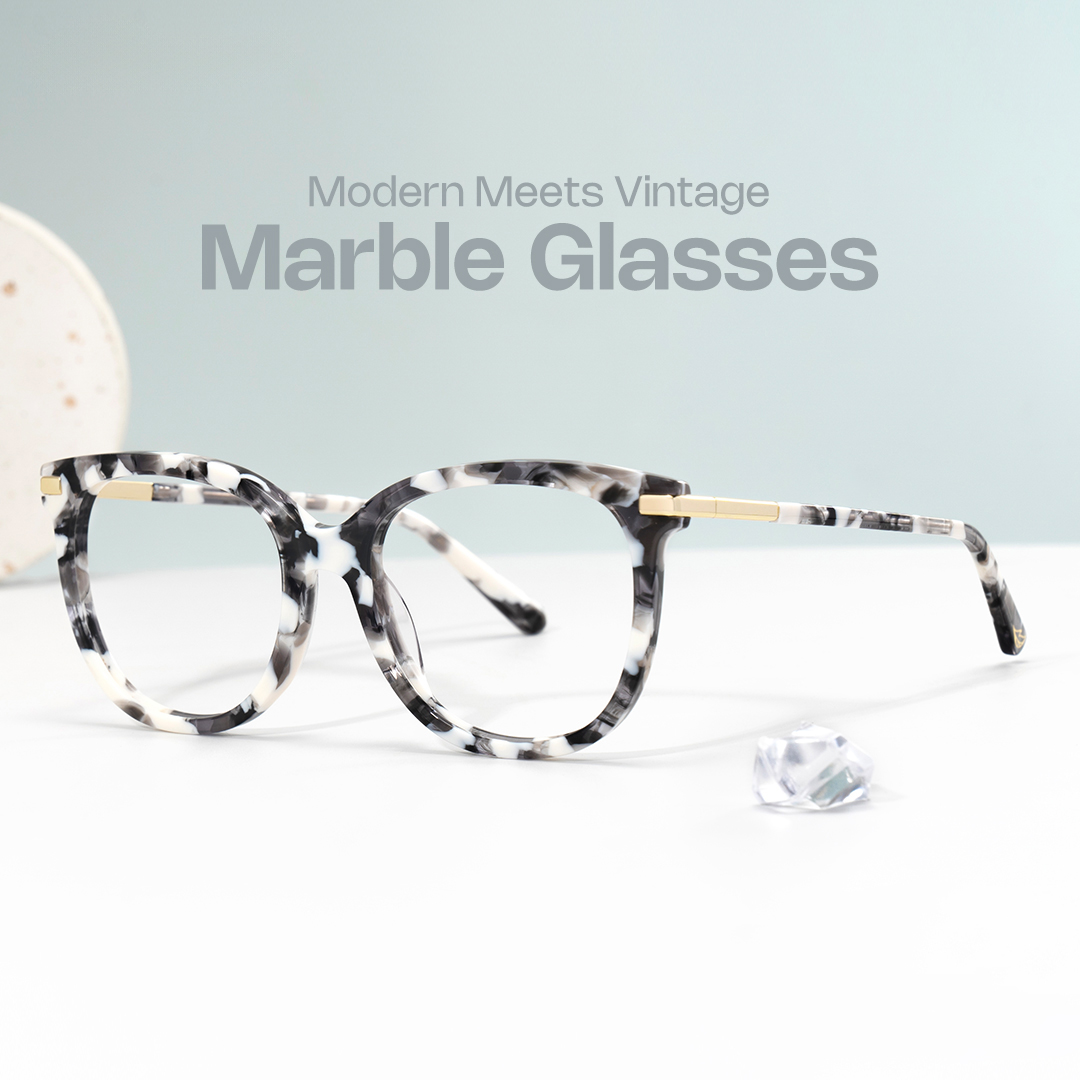 Mailyn Round Marble Glasses