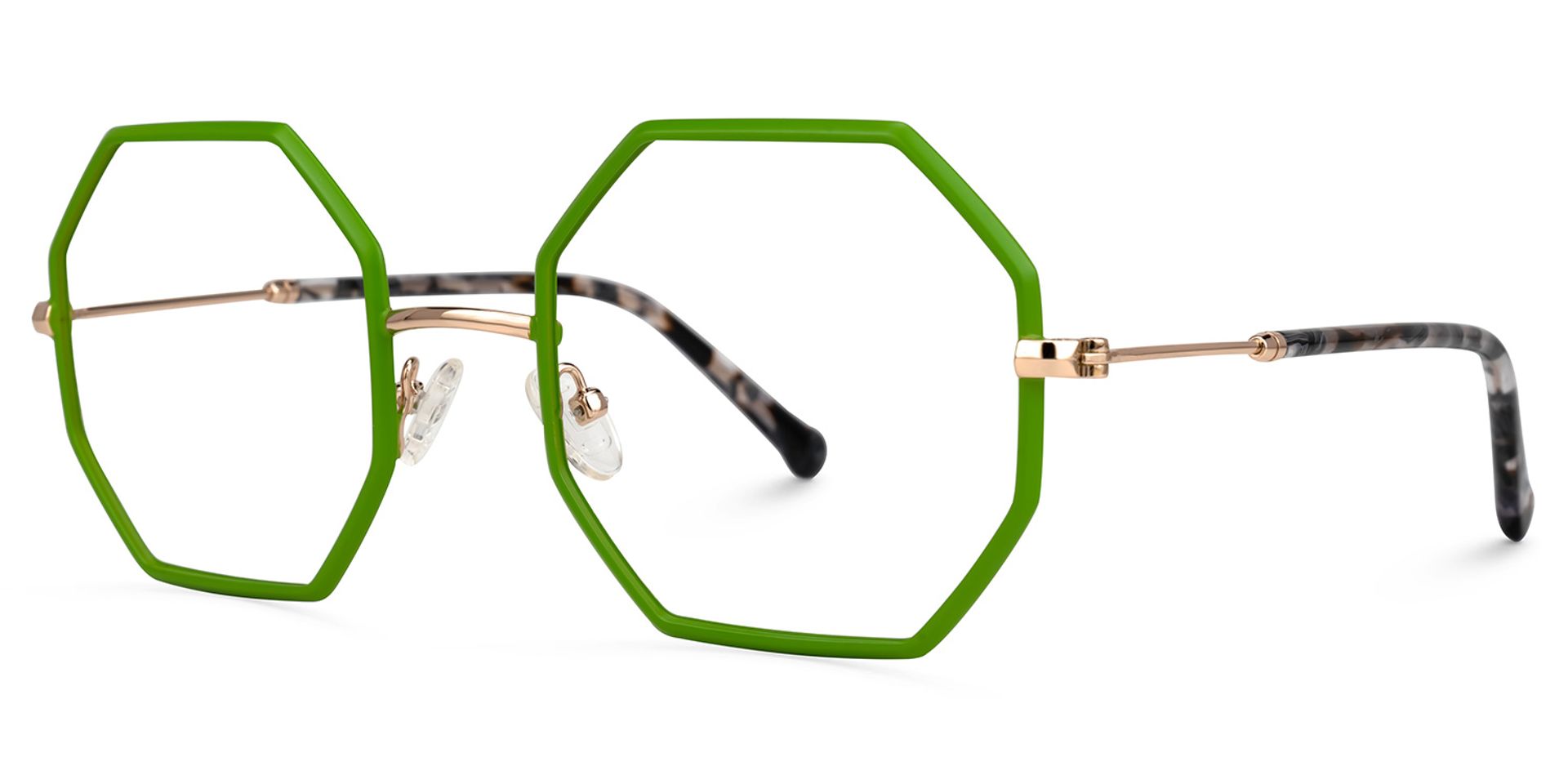 Geometric Griffith Green Glasses for Sale -Zeelool Glasses1