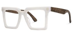 Pierre Square White Glasses1