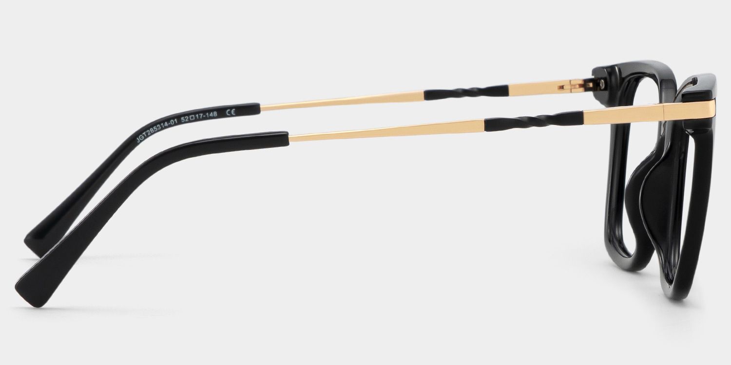 Jacqui Square Black Glasses3