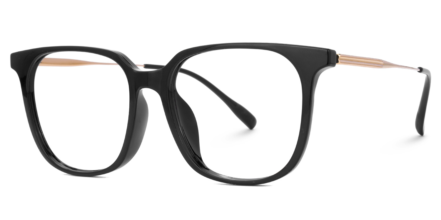 Ameedah Black Square Thin Glasses | ZEELOOL UK1