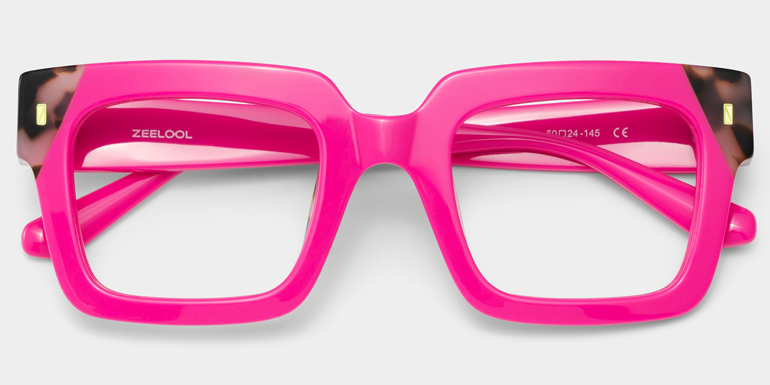 Sarah Square Pink Tortoise Glasses