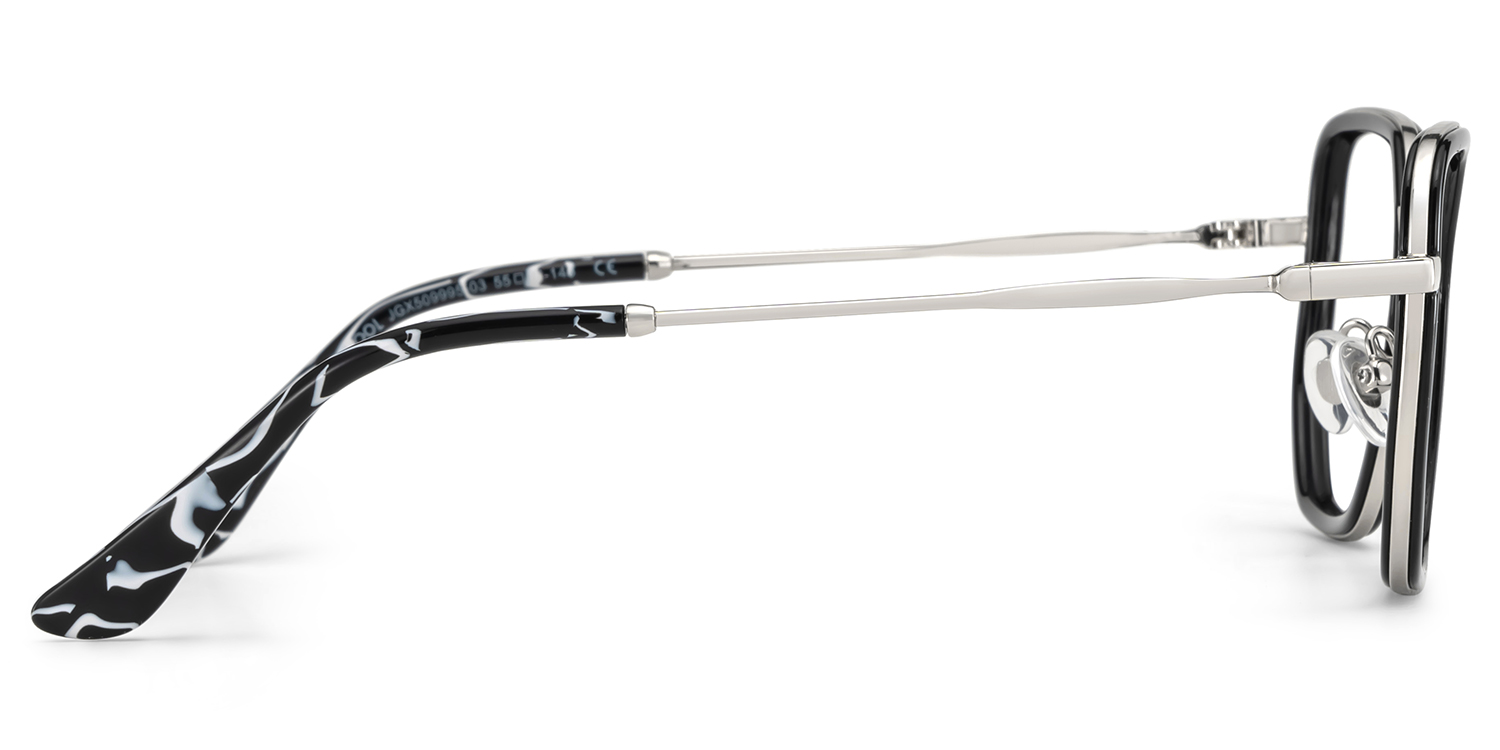 Levi Eyeglasses in Geometric Black Frame | Zeelool4