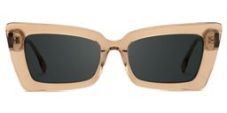 Newell Rectangle Brown Glasses0