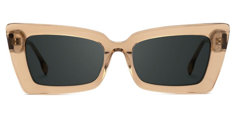 Newell Rectangle Brown Glasses