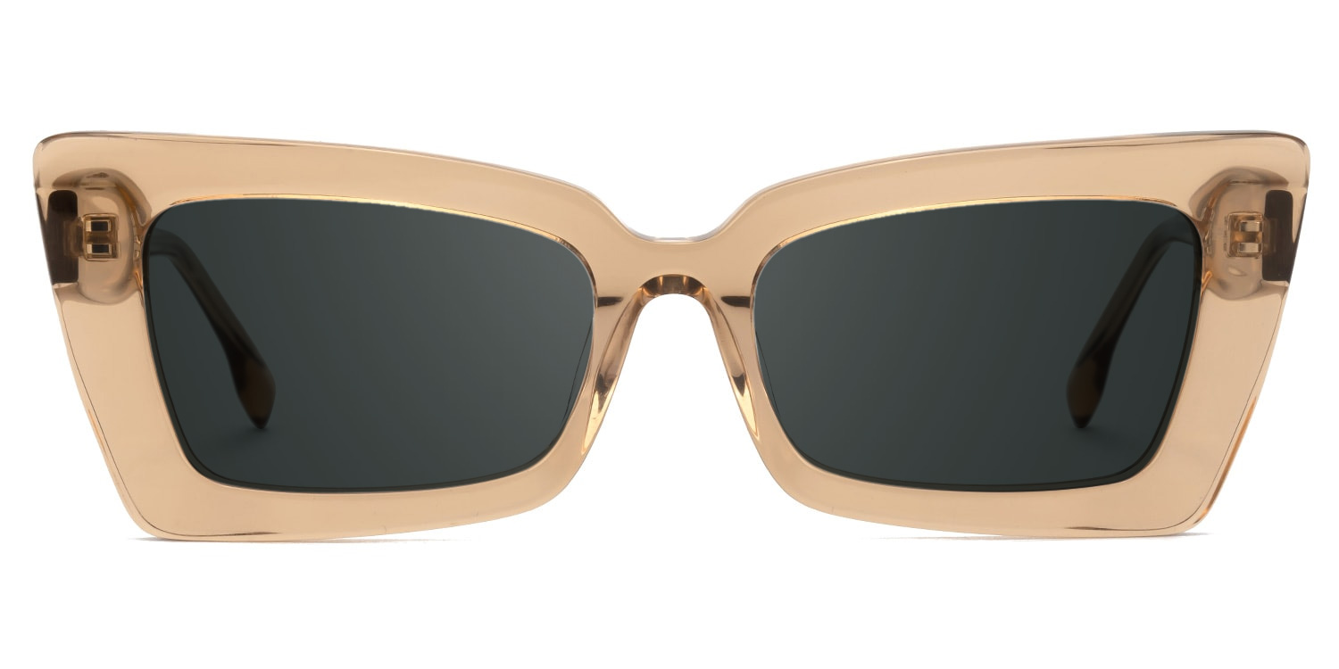 Newell Rectangle Brown Glasses