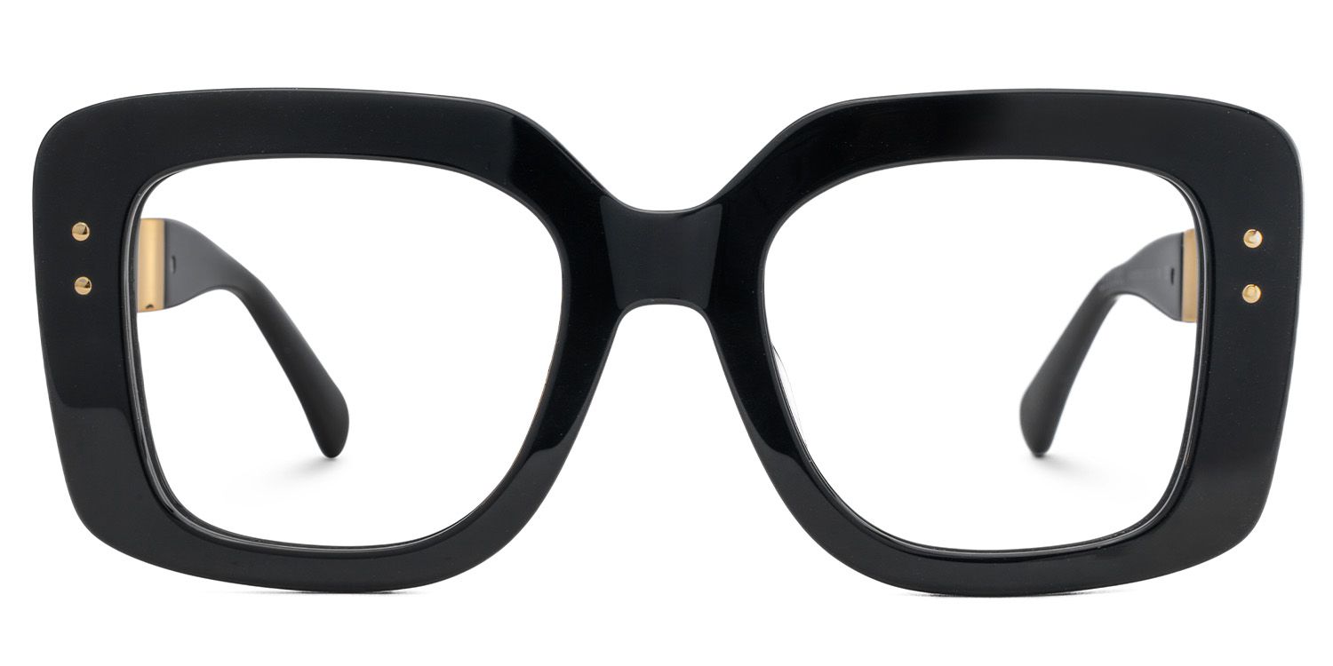 Designer Thick Black Frame Glasses1