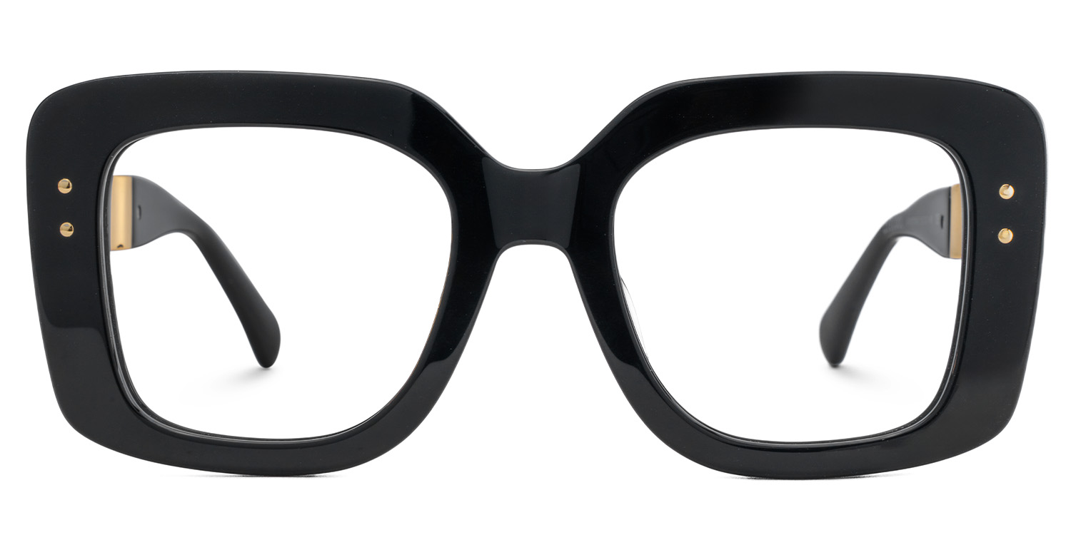 Yary Square Black Glasses1