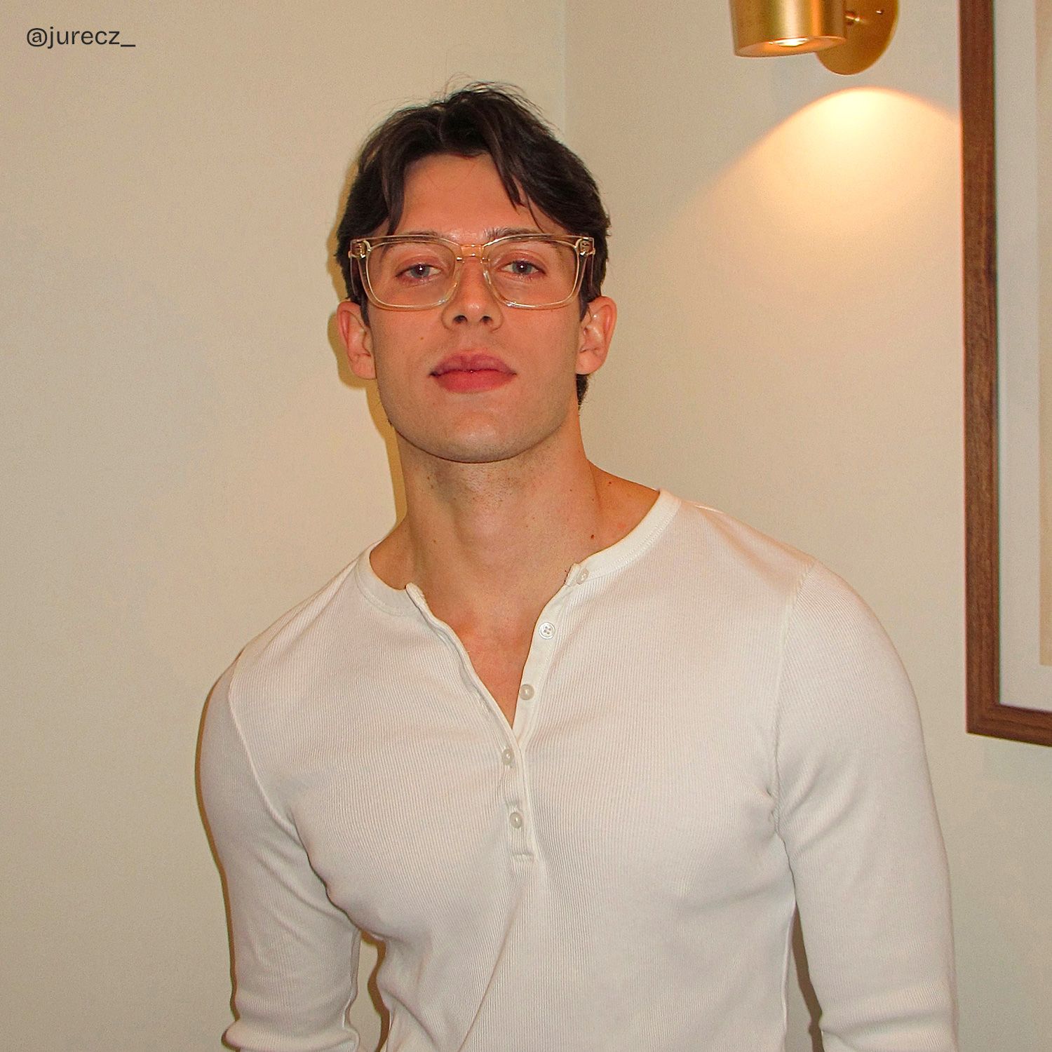 Patrick Clear Yellow Rectangle Glasses Frames for Men | ZEELOOL6