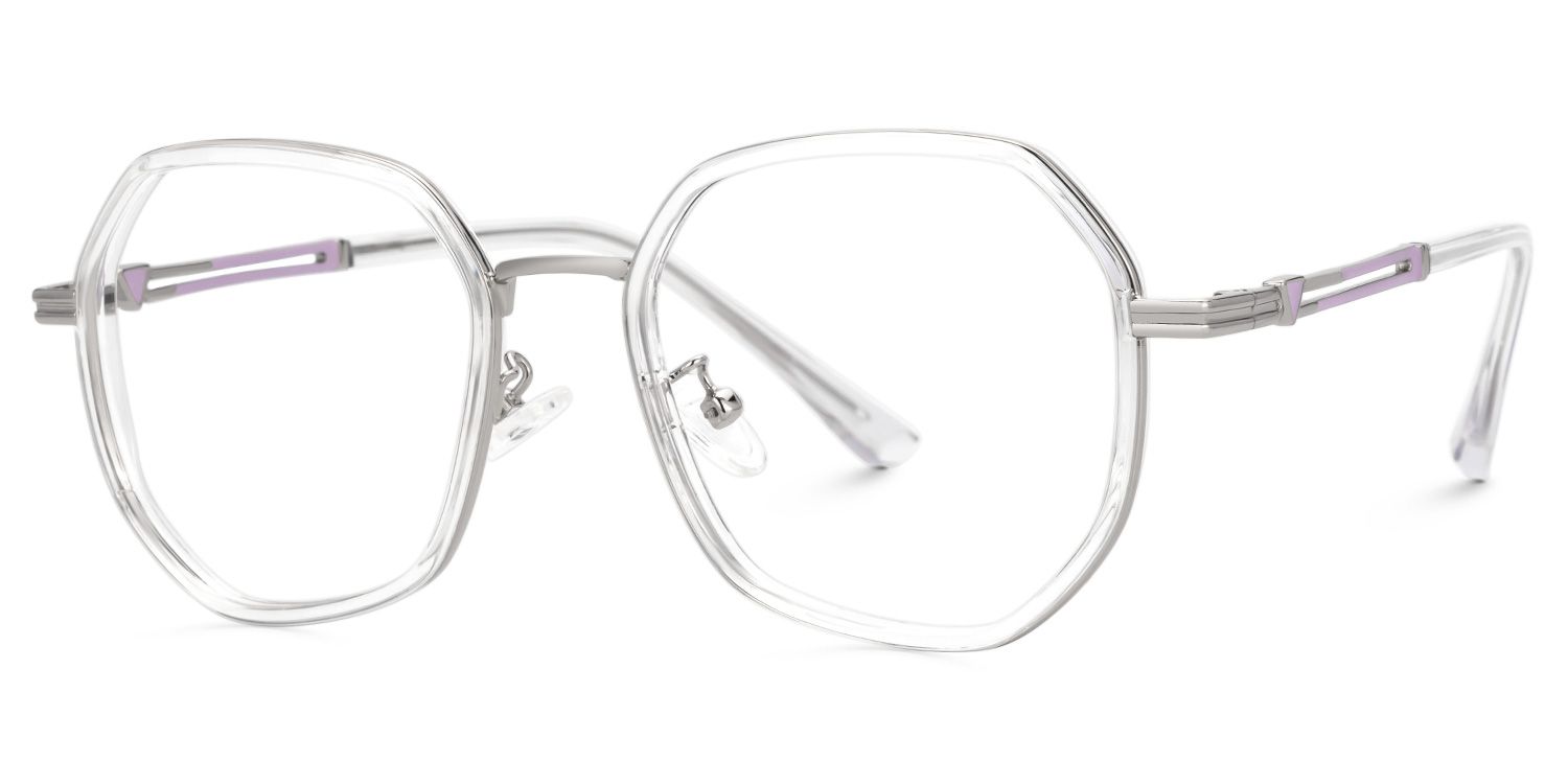 Frazier Clear Geometric Glasses | ZEELOOL UK1