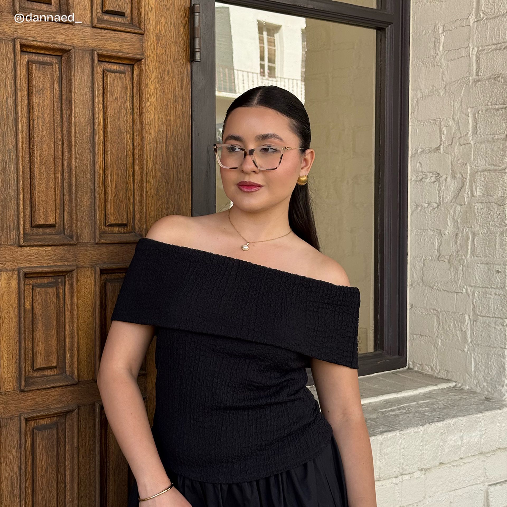 Cat eye Tortoise Eyeglasses- Amelia Mixed Frame Glasses7