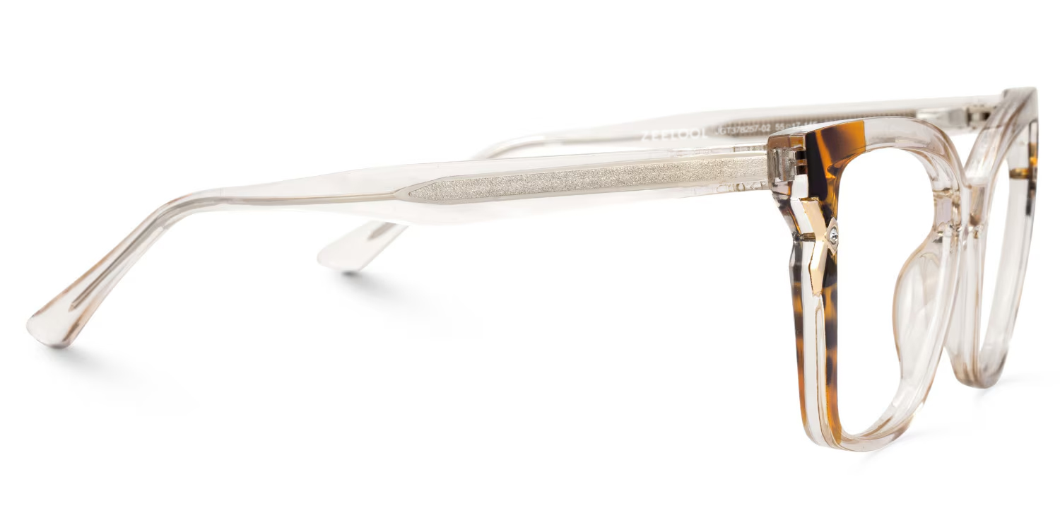 Champagne Cat eye Glasses for Oval Face | ZEELOOL UK3