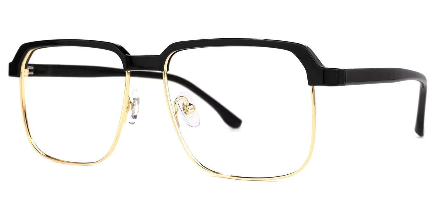 Cherron Browline Black-Gold Glasses | ZEELOOL UK1
