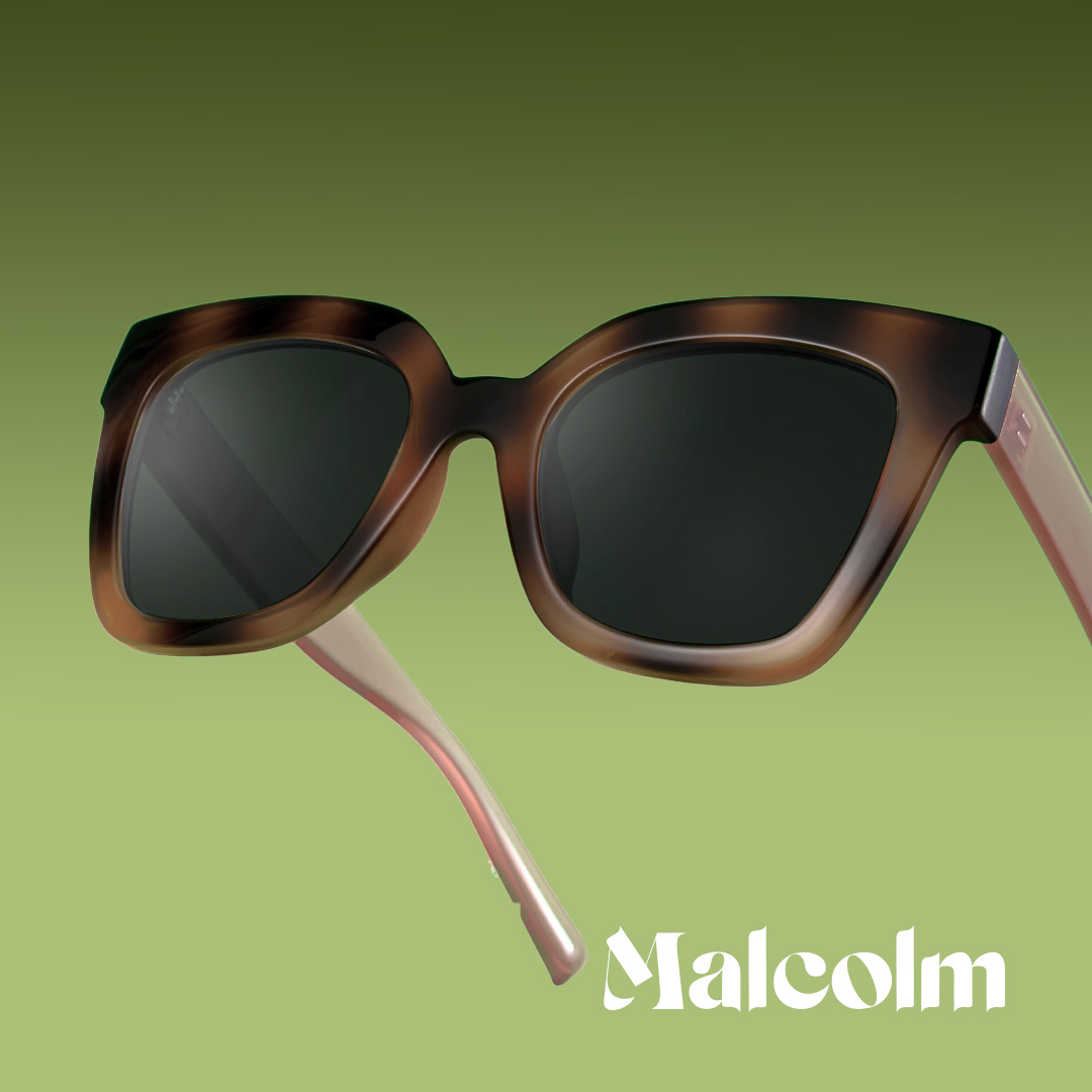 ZEELOOL Malcolm Square Burnt Umber Sunglasses