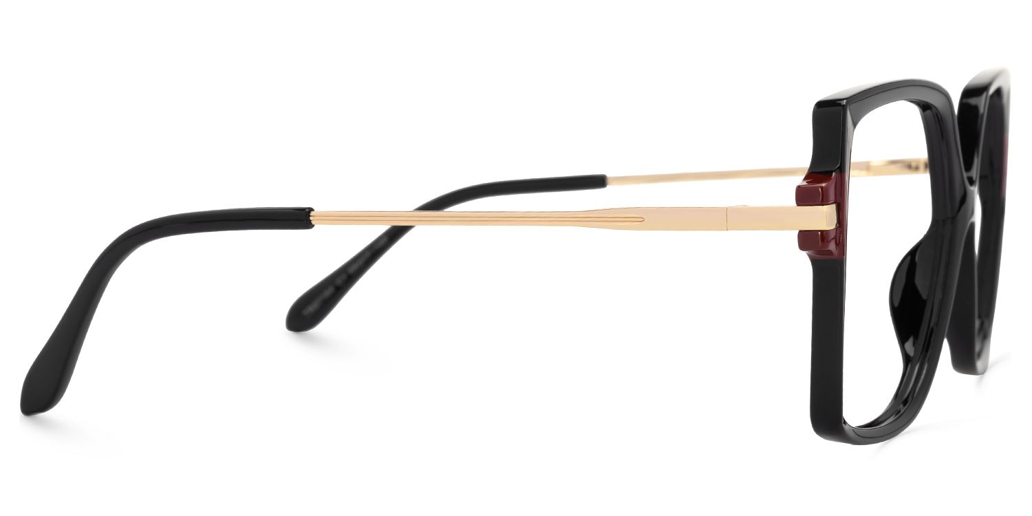Square Dianne Black Glasses deals -Zeelool Glasses2