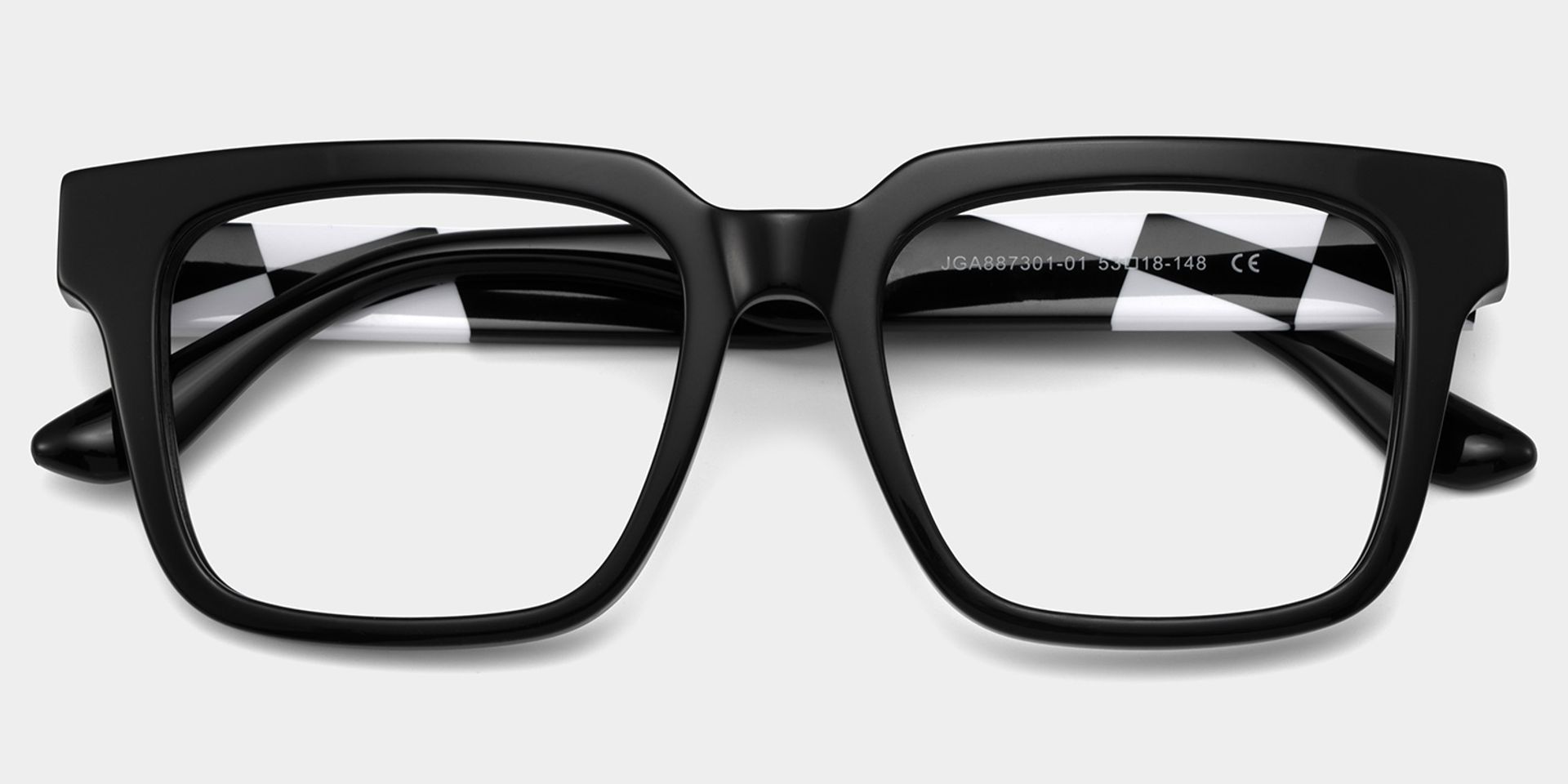 Harriet Square Black Frame Eyeglasses for Man| ZEELOOL UK2