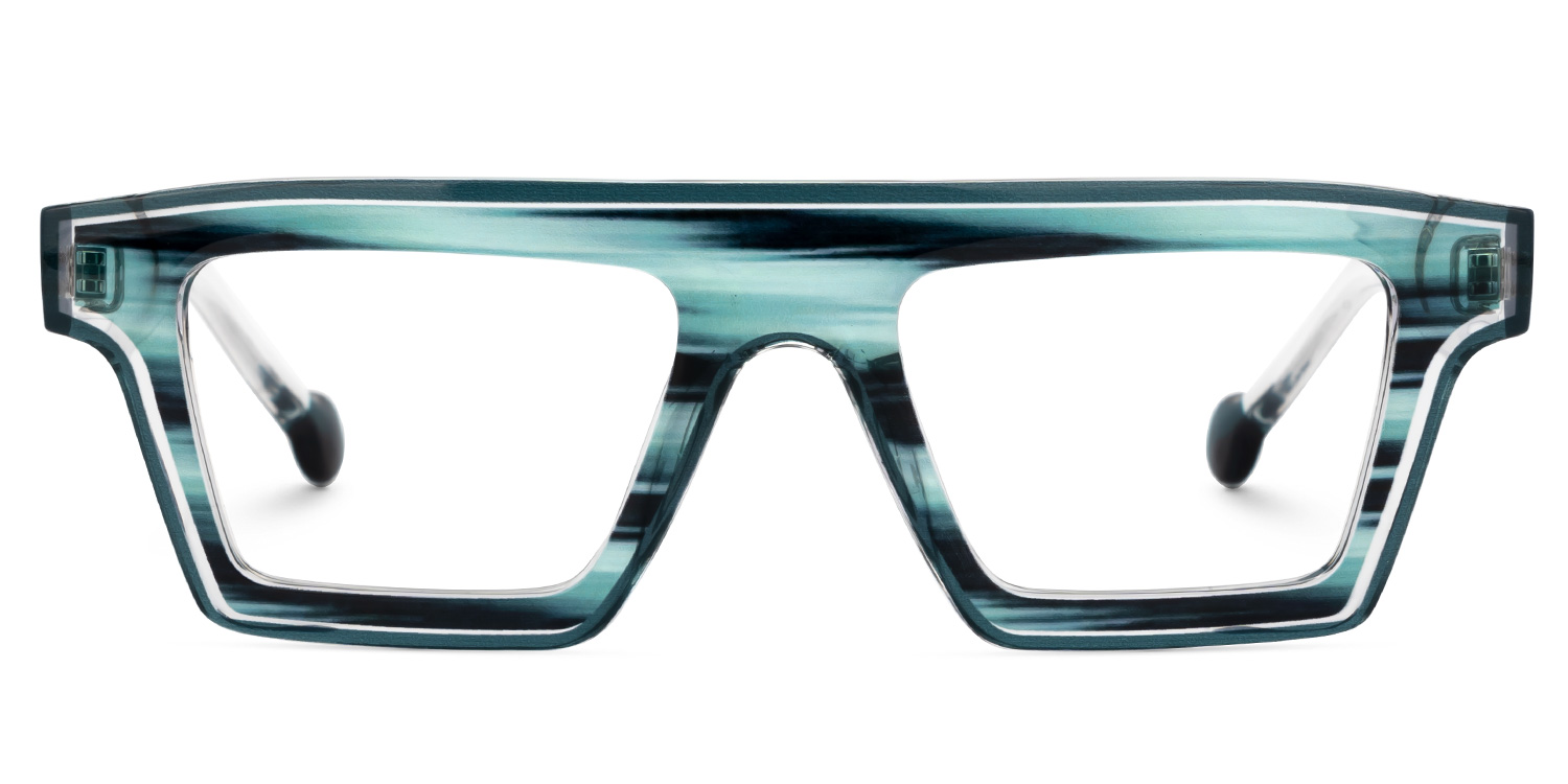 Gerri Rectangle Blue Glasses0