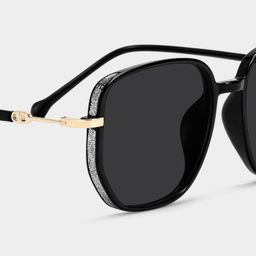 Joana Black Geometric Sunglasses4