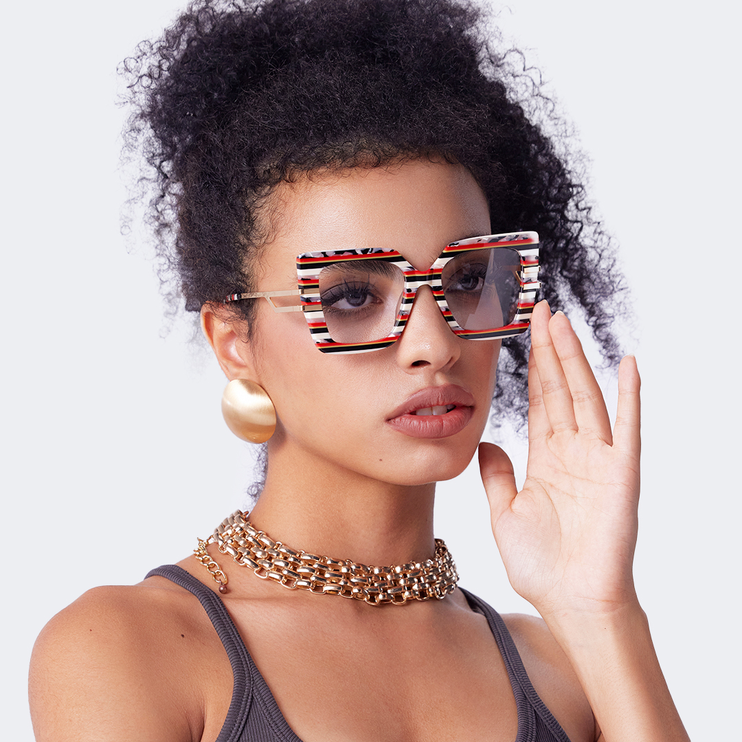 Poutine Square Multicolor Glasses6