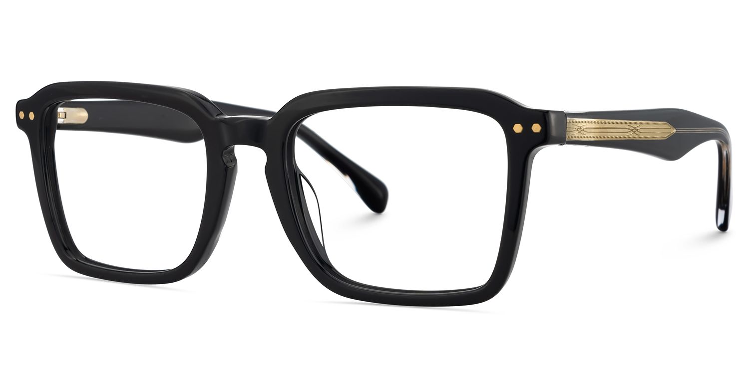 Vickerie Thin Black Glasses in Square Design | ZEELOOL UK3