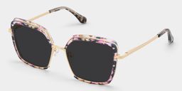 Cordaro Purple-Floral Square Sunglasses2