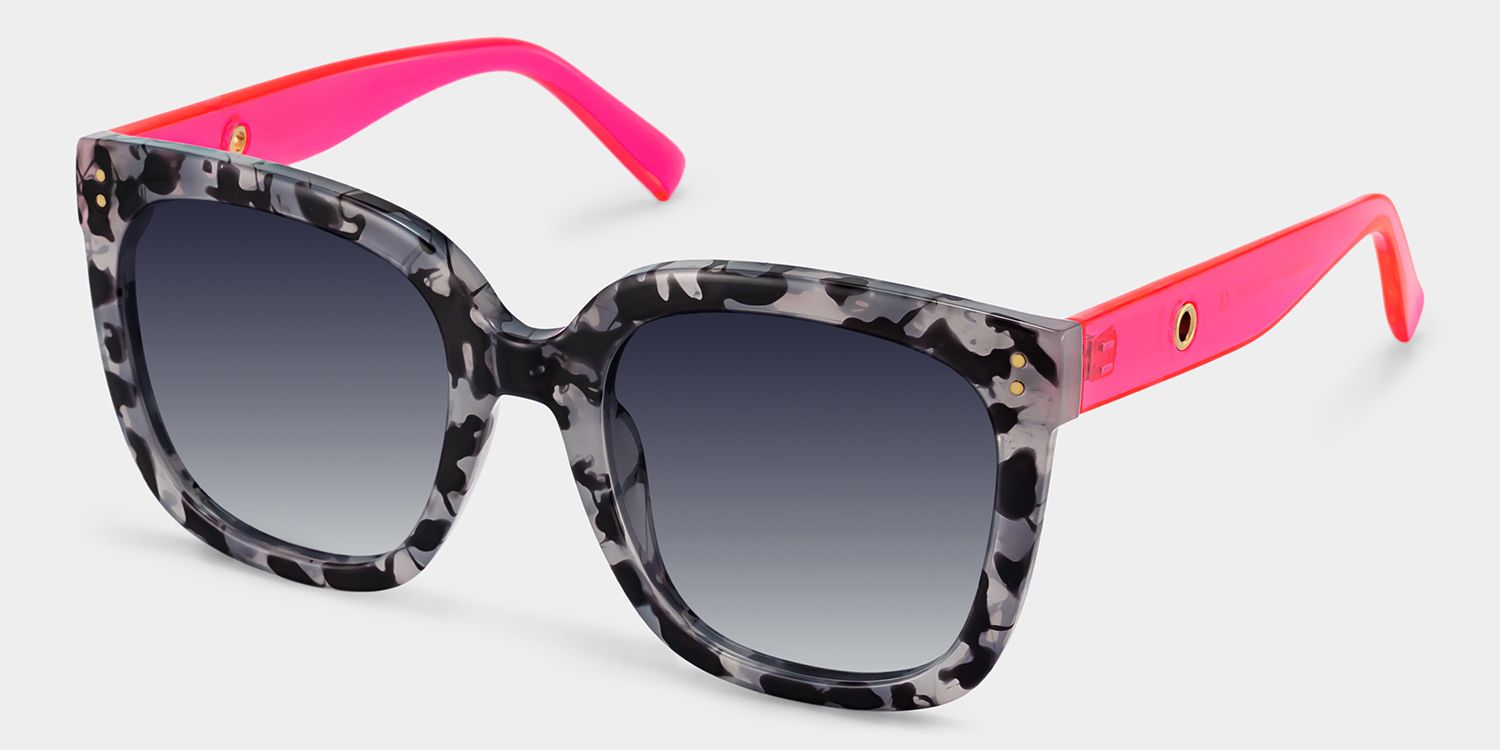 TR90 Ebony Eyeglasses, Ebony Square Glasses -Zeelool Glasses2